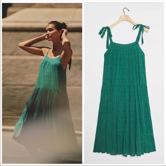 Anthropologie Dresses & Skirts - NWT Anthropologie Anaylist Green Maxi Dress M